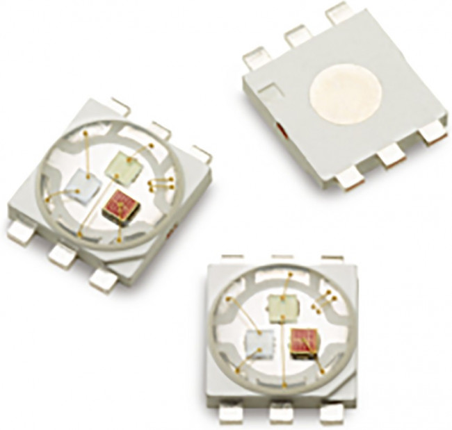 ASMG-PT00-00001, High Power LEDs - Multi-Color 1W Tri-color High Power LED