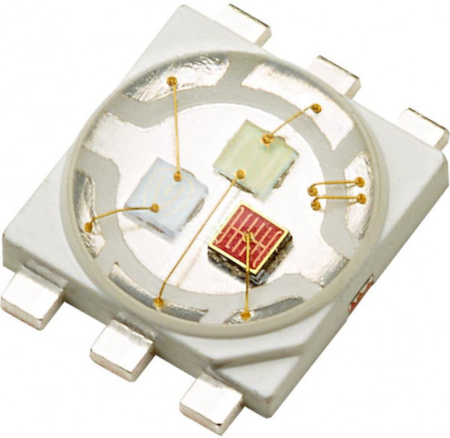 ASMG-PT00-00001, High Power LEDs - Multi-Color 1W Tri-color High Power LED