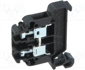 ZG-G4-BK, Соединитель: на рейку, 0,5-4мм2, Кол-во полюс: 1, клеммы: 2, черный