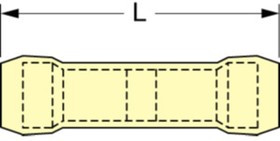 63-NB, Terminals NYL-INS BUTT +GRIP 12-10G 1.23L