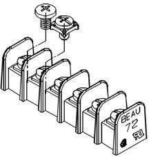 38720-6305, Barrier Terminal Blocks .375 PCB 5P PC STYLE no mounting ends