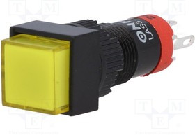 V10F-11-24Y, Переключатель: кнопочный, Пол: 2, SPDT, 0,5A/250ВAC, 1A/24ВDC, IP40