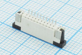 Разъем FPC-10[FPC 1-10-3] розетка, шаг P1.0, контакты 10HP, монтаж на шлейф, SMD, FPC-10[FPC 1-10-3]