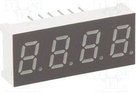 KW4-306CVA, Дисплей: LED, 7-сегментный, 7,6мм, 0,3", II.зн: 4, красный, 24-48мкд KW4-306CVA, Дисплей: LED, 7-сегментный, 7,6мм, 0,3", II.зн: 4, красный, 24-48мкд