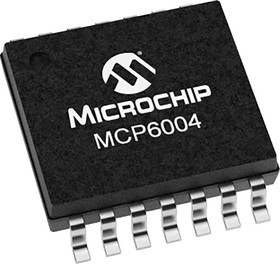 MCP6004T-E/ST, MCP6004T-E/ST , Op Amp, 1MHz, 14-Pin TSSOP