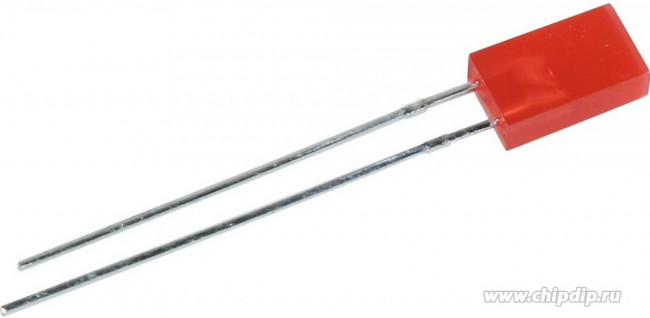 L-513IDT, Светодиод 2,5х5мм/красный/ 625нм/3-5мкд/110°