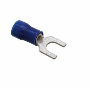 326741, Spade Tongue Terminal 14-16AWG Copper Blue 19.43mm Tin Loose