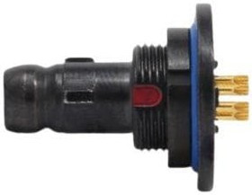 F2-742253-06K, Circular MIL Spec Contacts Micro Miniature Bulk Head Mounted Plug