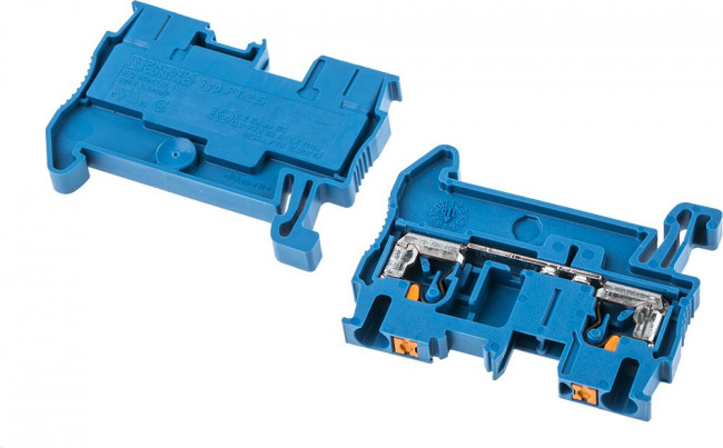 Through terminal block, push-in connection, 0.14-4.0 mm², 2 pole, 24 A, 8 kV, blue, 3209523 Through terminal block, push-in connection, 0.14-4.0 mm², 2 pole, 24 A, 8 kV, blue, 3209523