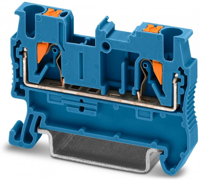 Through terminal block, push-in connection, 0.14-4.0 mm², 2 pole, 24 A, 8 kV, blue, 3209523 Through terminal block, push-in connection, 0.14-4.0 mm², 2 pole, 24 A, 8 kV, blue, 3209523