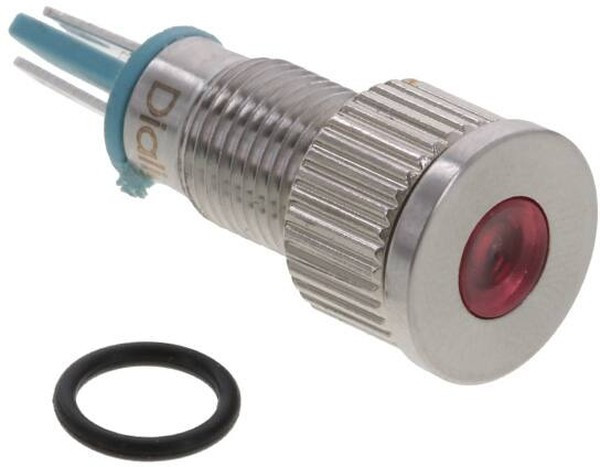 620-1102-304F, LED Panel Mount Indicators 8mm FLT PMI GREEN 6VDC