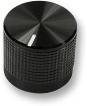 FC7225B, Ручка, Вал с Пазом, 6 мм, Алюминий, Круглая Гофрированная с Индикаторной Линией, 20 мм