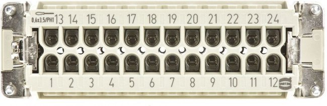 T2050722201-007, HEAVY DUTY INSERT, RCPT, 72+PE, 12AWG