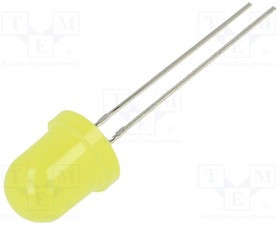 OSY58164A-VV, LED; 8mm; yellow; 150mcd; 60°; Front: convex; 2.5?15V; Pitch: 2.54mm