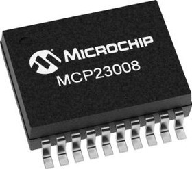 MCP23008-E/SS, Расширитель I/O, 8бит, 1.7 МГц, I2C, 1.8 В, 5.5 В, SSOP