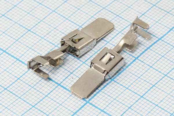 Клемма вилка, 6,3x0,8, 2-2,5мм2, латунь луженая