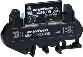 DRA1-CX240D5-B, Solid State Relay 10mA 15V DC-IN 5A 280V AC-OUT