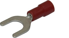 Вилочный изолированный наконечник RNE-615 с нейлоновой манжетой Красный НУ=100шт 6600615