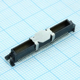 550910874, Соединитель плата-плата шаг 0.635мм, вилка, высота от 6 до 12мм, ширина 6,4мм, 80 контактов