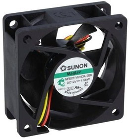 MF60251VX-G99-A, Вентилятор осевой, 12В DC, 60x60x25мм, подшипник Vapo, 45,63куб.м/ч, 31,2дБА