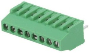 282834-8, Conn Eurostyle Block HDR 8 POS 2.54mm Solder ST Thru-Hole 10A/Contact Carton