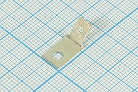 Клемма вилка, 4,8x0,8x"O"d3, латунь, угловая 45 градусов Клемма вилка, 4,8x0,8x"O"d3, латунь, угловая 45 градусов