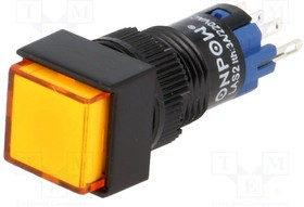 V12F-11-230O, Переключатель: кнопочный, Пол: 2, SPDT, 0,5A/250ВAC, 1A/24ВDC, IP40