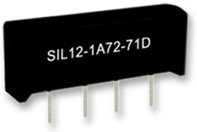 SIL05-1A72-71DHR, Герконовое реле, SPST-NO, 5 В DC, Серия SIL, Сквозное Отверстие, 1 кОм, 1 А