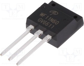 AOWF11N60, Транзистор: N-MOSFET, полевой, 600В, 8А, TO262F