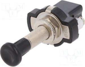 A3-5BA-06, Переключатель: выдвижной, Пол: 2, 10A/12ВDC, черный, Подсвет: нет