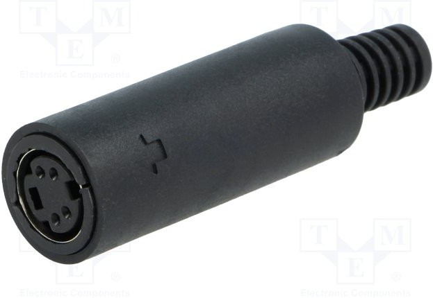 MJ-372/4, 4 Pole Miniature Din Socket, 1A, 100 V ac, Female, Cable Mount