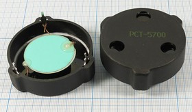 Звонок пьезоэлектрический рупорного типа 52x15мм, 1~60В, частота 3.3кГц, VCT-5700; зп 52x15m55\1~60\