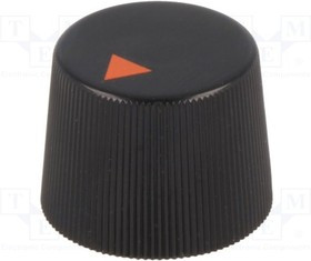 A1316240, Ручка, с указателем, термопласт, dоси: 4мм, d16,4x12,3мм, черный