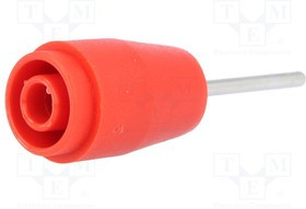 PJ3253-PCB-R, Гнездо, "банан" 4мм, 25А, 1кВDC, красный, PCB, Подключение: пайка PJ3253-PCB-R, Гнездо, "банан" 4мм, 25А, 1кВDC, красный, PCB, Подключение: пайка