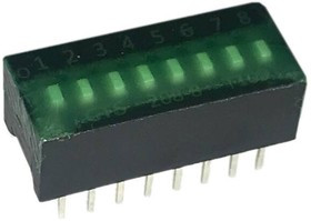 208-8ST, DIP Switches / SIP Switches DIP switches/SIP switches, SPST, SLIDE ACTUATOR, 8 POS, Thru-Hole, BOTTOM AND TAPE SEALED, TUBE, OFF 208-8ST, DIP Switches / SIP Switches DIP switches/SIP switches, SPST, SLIDE ACTUATOR, 8 POS, Thru-Hole, BOTTOM AND TAPE SEALED, TUBE, OFF