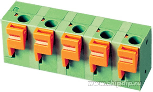 DG142V-02 (142V-02P), Клеммник 2-контактный,5.08мм