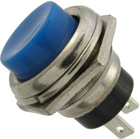 PBS-26B OFF-(ON) СИНИЙ, Кнопочный переключатель PBS-26B, OFF-ON, синий