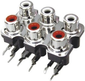RS-607, RCA JACK 6 разъемов на плату