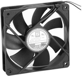 OD1225-24HB02A, DC Fans DC Fan, 120x120x25mm, 24VDC, 89CFM, Ball, Leads, Alarm Output Open Collector