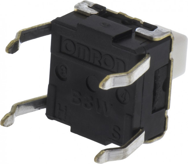 B3W-1050, Микропереключатель TACT, SPST-NO, Пол: 2, 0,05A/24ВDC, THT, нет B3W-1050, Микропереключатель TACT, SPST-NO, Пол: 2, 0,05A/24ВDC, THT, нет