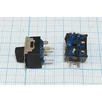 Переключатель движковый, 13x11.5h 5.1, контакты 3C+2P, 3А, 220В, SPDT,R13604CR