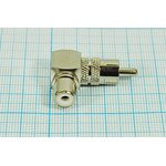 Разъем RCA вилка - разъем RCA розетка, никель, металлический