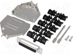 DTZK25-DBS-K, Разъем D-Sub; PIN: 25; вилка; "мама"; пайка; на провод; черный