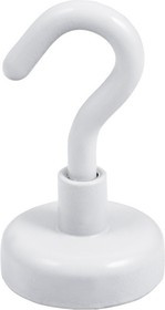 Крючок на неодимовом магните Е25 (М5), белый