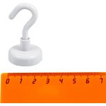 Крючок на неодимовом магните Е25 (М5), белый