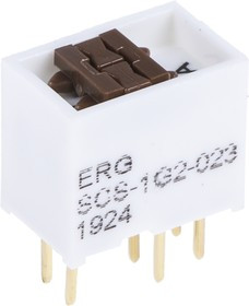 ED57389, 1 Way Through Hole DIP Switch DPDT