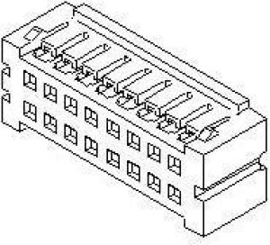 51089-4005, Headers &amp; Wire Housings 2 WtB Dual Row Crimp mp Rec Hsg 40Ckt H F