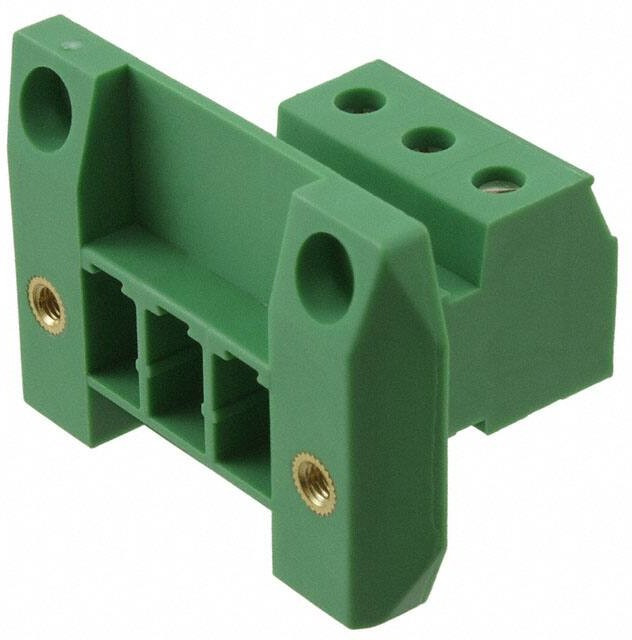 Разъем для проходного монтажа DFK-PC 4/ 3-GF-7,62 штыревые контакты, 3 присоед., 4mm2, 20A, 630V, зеленый