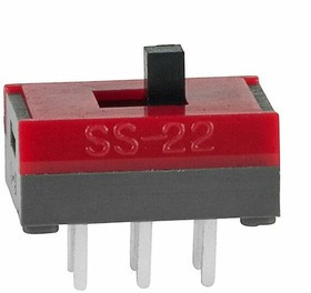 SS22SDP2, Переключатель: движковый, Пол: 2, DPDT, 0,1A/30ВDC, ON-ON, -15-60°C