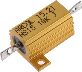 HS15 10K J, 10k 15W Wire Wound Chassis Mount Resistor HS15 10K J ±5%